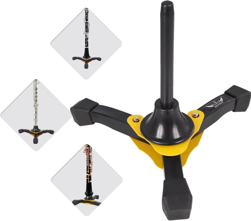 Rofee Portable Foldable Tripod Stand for Clarinet and Flute,Sturdy Stand Suitable as the Perfect Accessory for Musicians on the Go - Image 1